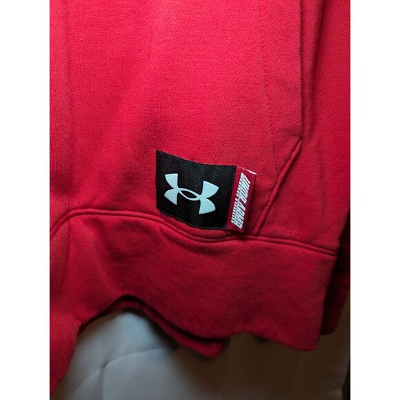 Under Armour Mens Red Hoodie Size Large Loose - Picture 2 of 15